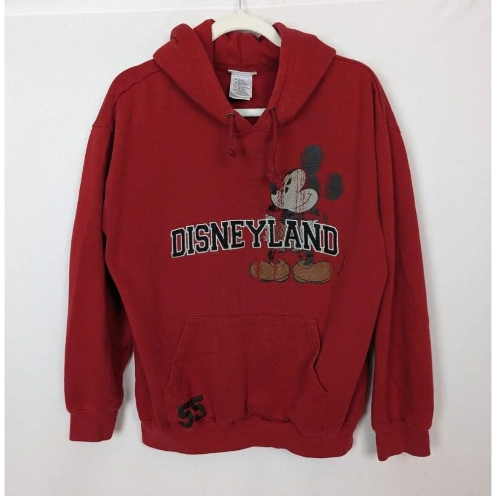 Walt Disney Disneyland 55 Hoodie Mickey Mouse M Pullover Hoodie Sweater 90s Y2K